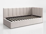 Divano singolo imbottito 90x200 con contenitore con struttura, Tom beige Soro21