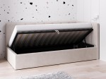 Divano singolo imbottito 90x200 con contenitore con struttura, Tom beige Soro21