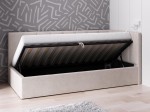 Divano singolo imbottito 90x200 con contenitore con struttura, Tom beige Soro21