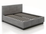 Letto matrimoniale 140x200 imbottito, levitante con contenitore TOP line 8 Velvet Grafite