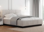 Letto matrimoniale 160x200 imbottito, levitante con contenitore TOP line 8 Velvet Grigio