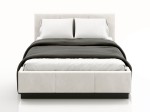 Letto matrimoniale 140x200 imbottito, levitante con contenitore TOP line 8 Velvet Grigio