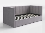 Divano singolo imbottito 90x200 con contenitore con struttura, Urus Grigio Soro90