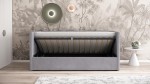 Divano singolo imbottito 90x200 con contenitore con struttura, Urus Grigio Soro90