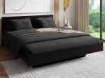 Letto levitante 180x200 nero DM2 realizzato con pannello per mobili