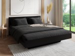 Letto levitante 180x200 nero DM2 realizzato con pannello per mobili