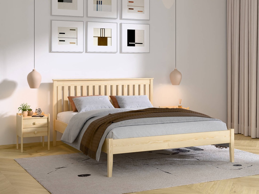 Letto in legno 160x200 Bilbao pino