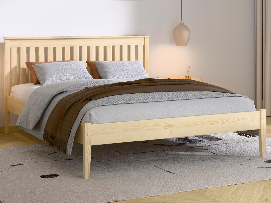 Letto in legno 140x200 Bilbao pino