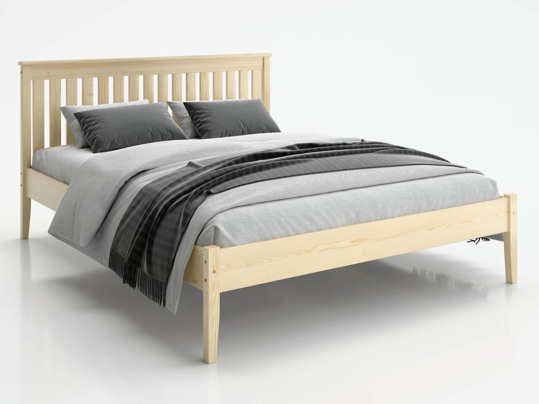 Letto in legno 140x200 Bilbao pino