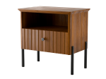 Comodino in legno di faggio Lamelo in rovere rustico