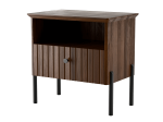 Comodino in legno di faggio Lamelo in Noce scuro