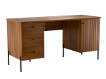 Scrivania Lamelo in legno di faggio, rovere rustico