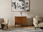 Cassettiera Lamelo in legno di faggio, larghezza 93 cm, rovere rustico