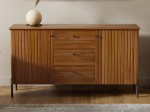 Cassettiera Lamelo in legno di faggio 3S2D rovere rustico