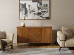 Cassettiera Lamelo in legno di faggio 3S2D rovere rustico