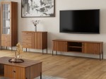 Armadio RTV in legno di faggio Lamelo larghezza 158 cm rovere rustico