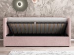 Divano singolo imbottito 90x200 con contenitore con struttura, Urus Rosa Soro61
