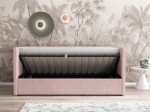 Divano singolo imbottito 90x200 con contenitore con struttura, Urus Rosa Soro61