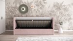 Divano singolo imbottito 90x200 con contenitore con struttura, Urus Rosa Soro61