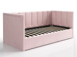 Divano singolo imbottito 90x200 con contenitore con struttura, Urus Rosa Soro61