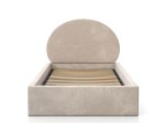 Letto imbottito per bambini 90x200 con struttura in velluto beige Kids Line 2 Coniglio