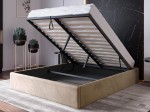 Letto imbottito 160x200 con contenitore, senza testiera Marrone Velvet Box Line