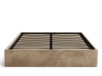 Letto imbottito 160x200 con contenitore, senza testiera Marrone Velvet Box Line