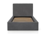 Letto imbottito per bambini con contenitore 90x200 con struttura in velluto grafite Kids Line 4
