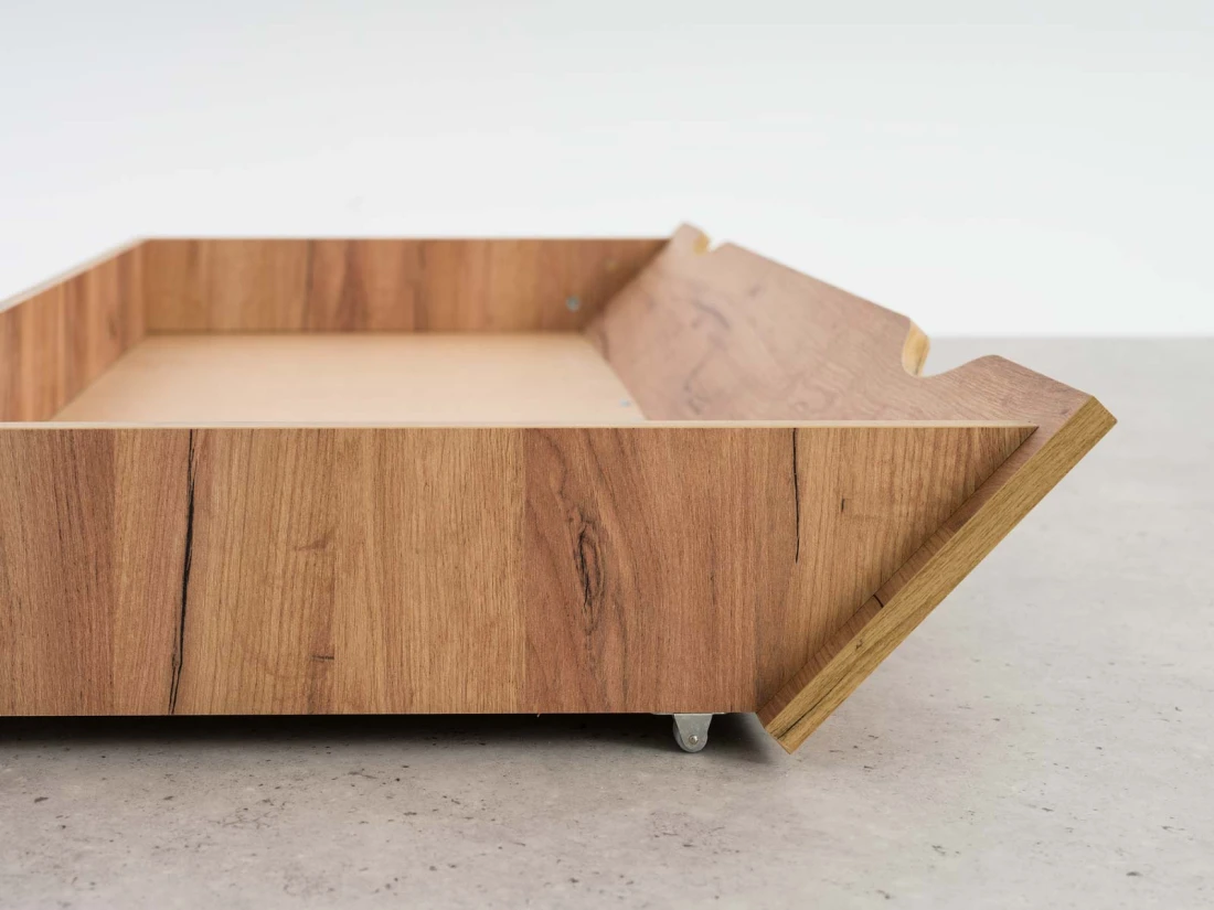 Cassetto con ruote sotto letto, DM2 Rovere Artigianale