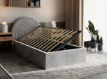Letto imbottito per bambini con contenitore 90x200 con struttura in grigio Bluvel 03 Kids Line 5 Arcobaleno