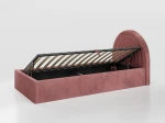 Letto imbottito per bambini con contenitore 90x200 con struttura in rosa Bluvel 52 Kids Line 5 Arcobaleno