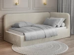 Divano singolo imbottito 90x200 con contenitore con struttura, Leo Bluvel 22 Beige
