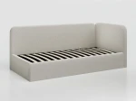 Divano singolo imbottito 90x200 con contenitore con struttura, Leo Colet 24 Beige