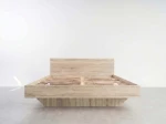 Letto levitante 160x200 rovere sonoma DM2 realizzato con pannello per mobili