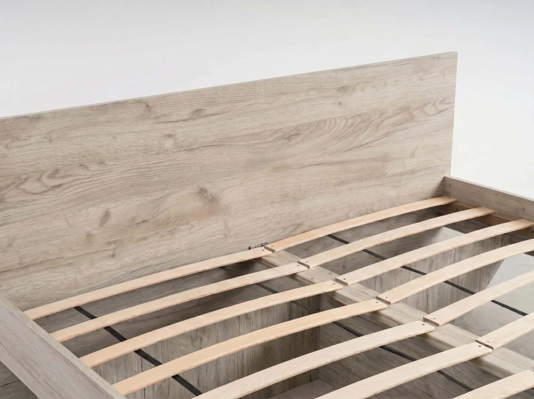 Letto levitante 160x200 rovere sonoma DM2 realizzato con pannello per mobili