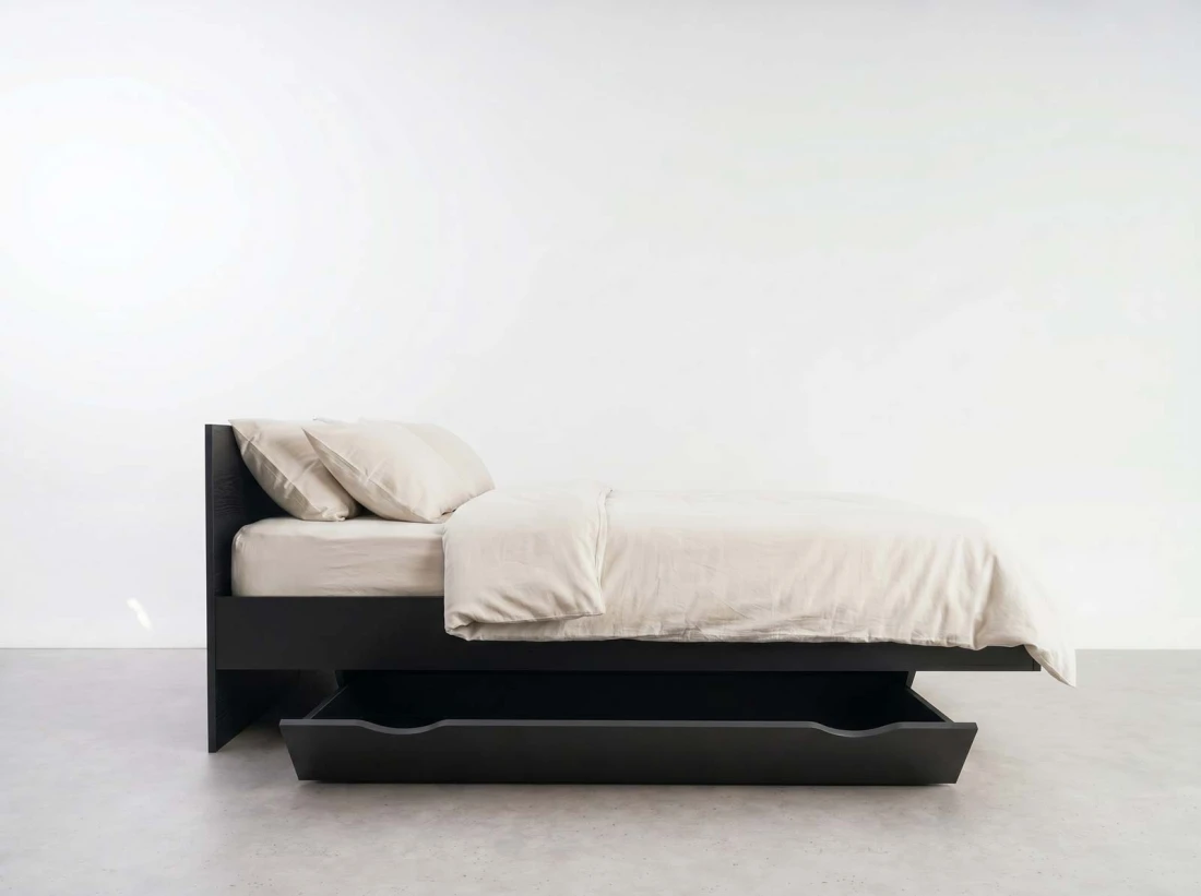Cassetto con ruote sotto letto, DM2 Nero