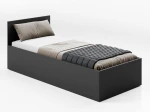 Letto 90x200 DM1 nero con telaio metallico sollevabile e contenitore
