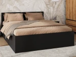 Letto 160x200 DM1 nero con telaio metallico sollevabile e contenitore