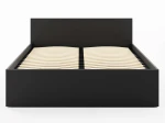 Letto 180x200 DM1 nero con telaio metallico sollevabile e contenitore