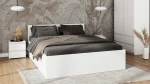 Letto 120x200 DM1 bianco con telaio metallico sollevabile e contenitore