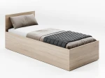 Letto 90x200 DM1 rovere di sonoma con telaio metallico sollevabile e contenitore