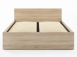 Letto 160x200 DM1 rovere di sonoma con telaio metallico sollevabile e contenitore