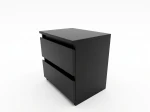 Comodino 2S 40x40 cm Fabio nero