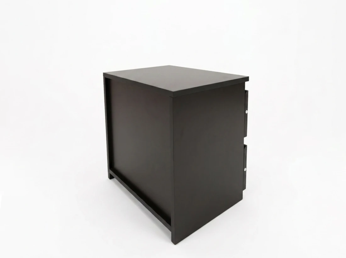 Comodino 2S 40x40 cm Fabio nero