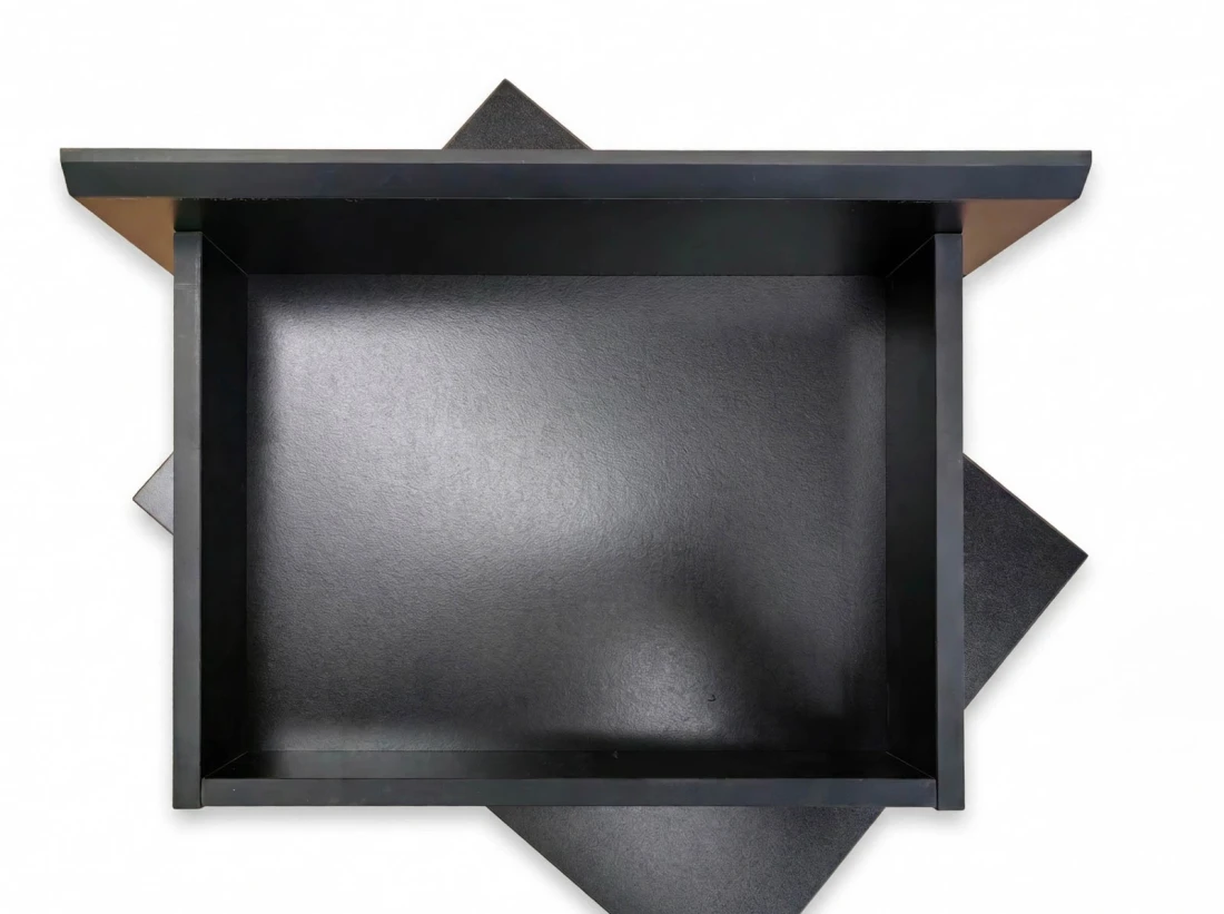 Comodino 2S 40x40 cm Fabio nero