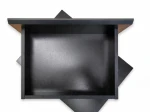 Comodino 2S 40x40 cm Fabio nero