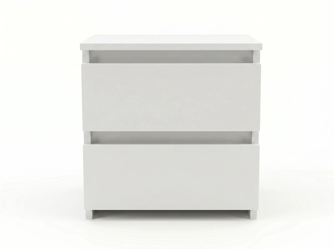Comodino 2S 40x40 cm Fabio bianco
