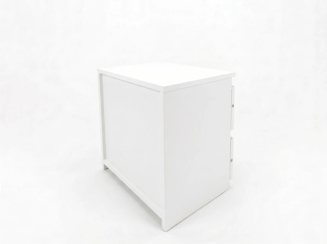 Comodino 2S 40x40 cm Fabio bianco