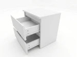 Comodino 2S 40x40 cm Fabio bianco