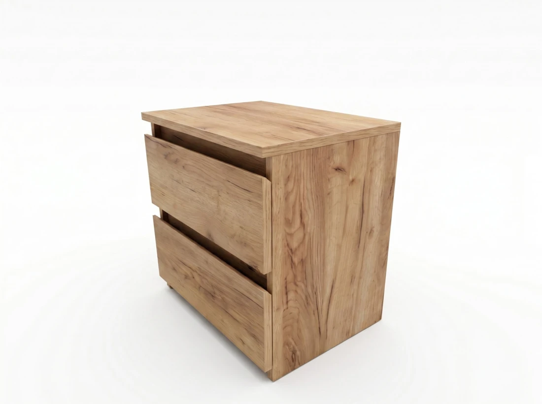 Comodino 2S 40x40 cm Fabio rovere artigianale